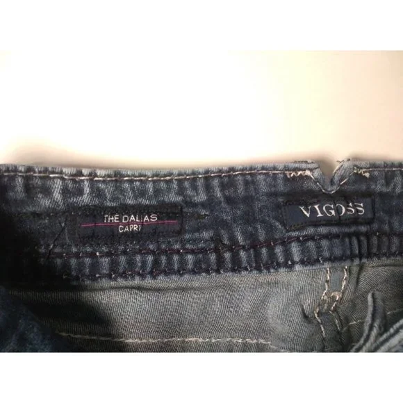 Vigoss The Dallas Capri Women's Jean Size 1/2 X 21 Thick stitch! (26x21) - Picture 6 of 6